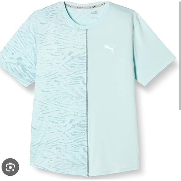 PUMA RUNNING DRY CELL TECH 1/2 CAMO NITRO BLUE = SHIRT SIZE XXL MEN, REFLECTIVE - Picture 1 of 2